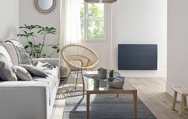 Chauffage électrique design dans un salon à Nantes